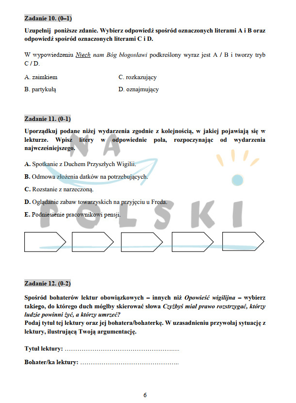 "Opowieść wigilijna" - próbny egzamin ósmoklasisty | Na Polski